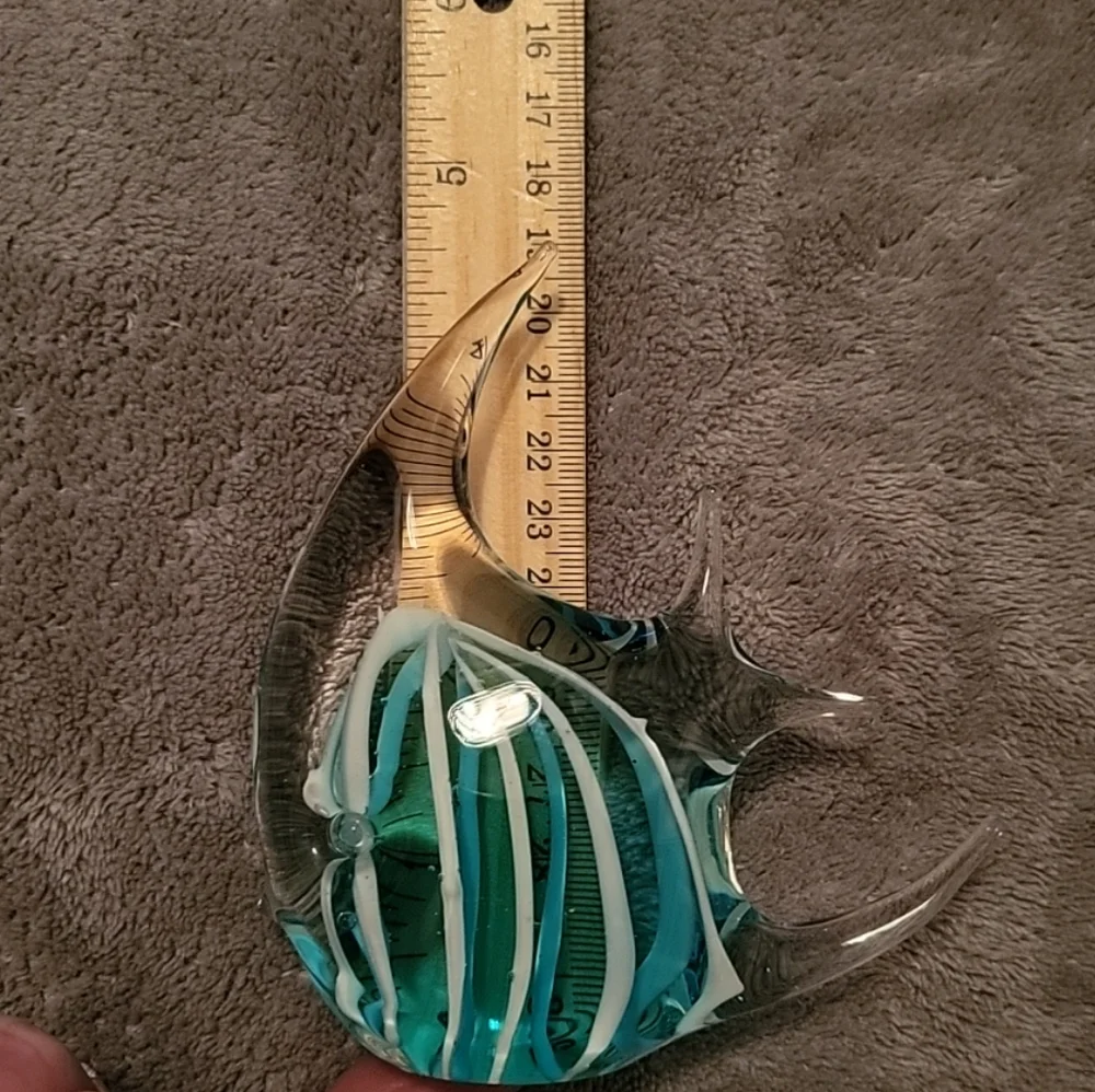 3 Colorful Glass Fish Ornaments